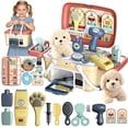 thumbnail image 1 of Chuvikid Pet Care Playset,Pet Dog Carrier Suitcase Toy with Puppy Doll,Nursing Tools,Pet Case,Pet Care & Beauty,Fun Birthday for Kids Girls Aged 3-8 Year Old, 1 of 7
