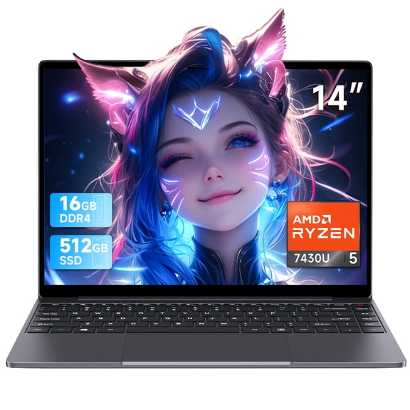 CHUWI CoreBook X Laptop 14'', AMD Ryzen 5 7430U(Up to 4.3GHz), 16GB RAM 512GB SSD, Windows 11 Laptop Computer, IPS FHD 2160 * 1440, HDMI, WiFi 6, BT5.2, USB 3.0, Webcam