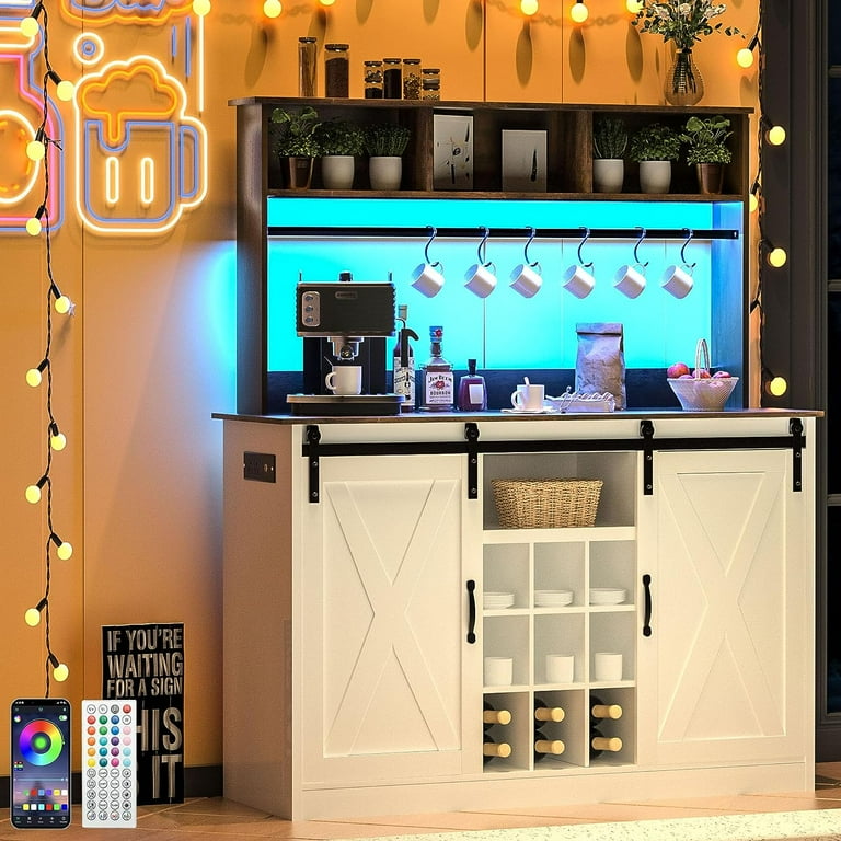 Distressed white wine cabinet hot sale