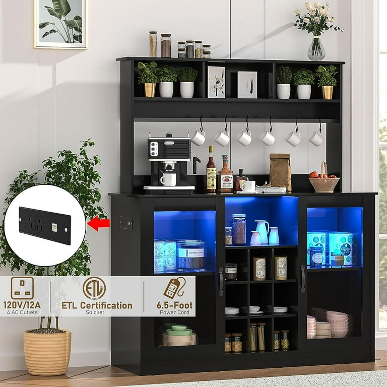 Wine bar hutch cabinet sale