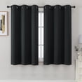thumbnail image 1 of Chyhomenyc Black Blackout Curtains 54 Inches Long 2 Panels Set, Thermal Insulated Living Room Window Curtains, Light Blocking Grommet Drapes for Bedroom, Each 40Wx54L Inch, 1 of 8