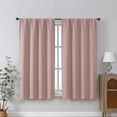 thumbnail image 1 of Chyhomenyc Blush Pink Blackout Curtains 45 Inch Length 2 Panels for Bedroom, Thermal Insulated Solid Soft Rod Pocket Window Curtain Panel Drapes for Living Room, Each 40Wx45L Inch, 2 Panels, 1 of 8