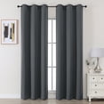 thumbnail image 1 of Chyhomenyc Dark Grey Blackout Curtains 96 Inches Long 2 Panels, Thermal Insulated Noise Reducing Grommet Window Curtain Panel Drapes for Living Room Bedroom, Each 40Wx96L Inch, 1 of 8