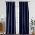 thumbnail image 1 of Chyhomenyc Navy Blue Blackout Curtains 96 Inches Long, Thermal Insulated Noise Reducing Solid Soft Privacy Rod Pocket Window Curtains for Living Room Bedroom, Each 50Wx96L Inch, 2 Panels, 1 of 8