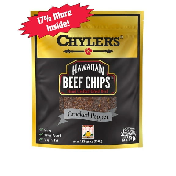 Chyler's Hawaiian Beef Chips - Cracked Pepper