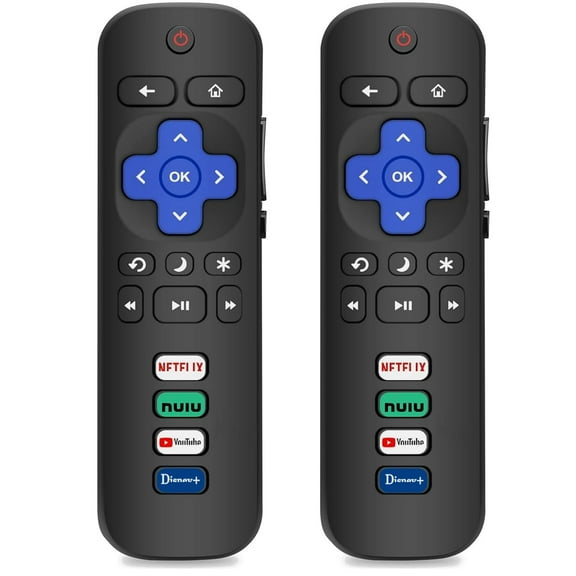 Chynsoict (Pack of 2) Replacement Remote Control Only for All Roku TV, Compatible for TCL Roku/Hisense Roku/Onn Roku Series Smart TVs (Not for Roku Stick and Box)