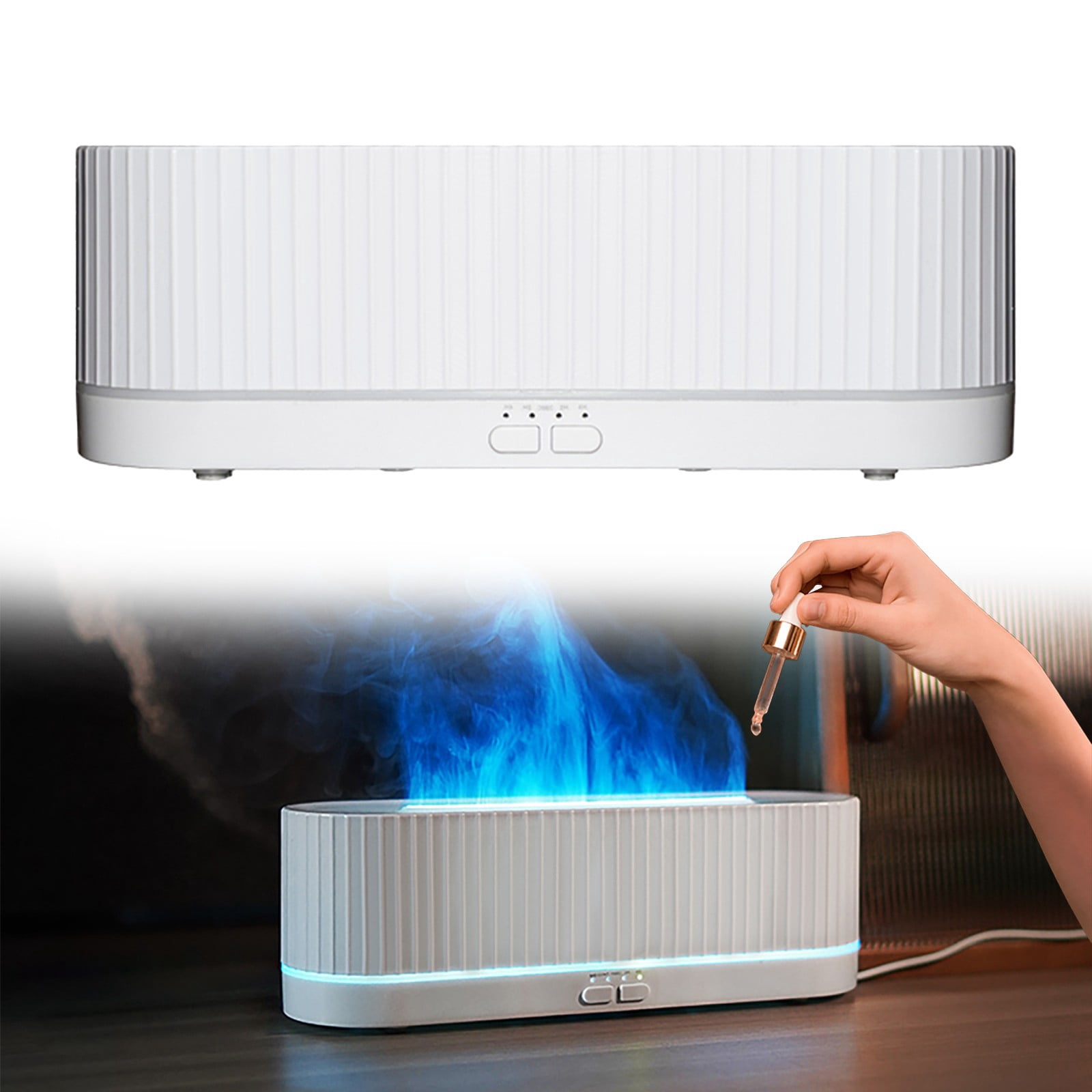 Fire Humidifier Led Chziua Humidifier Flame Fire Diffuser Humidifier Aromatherapy Diffuser ...
