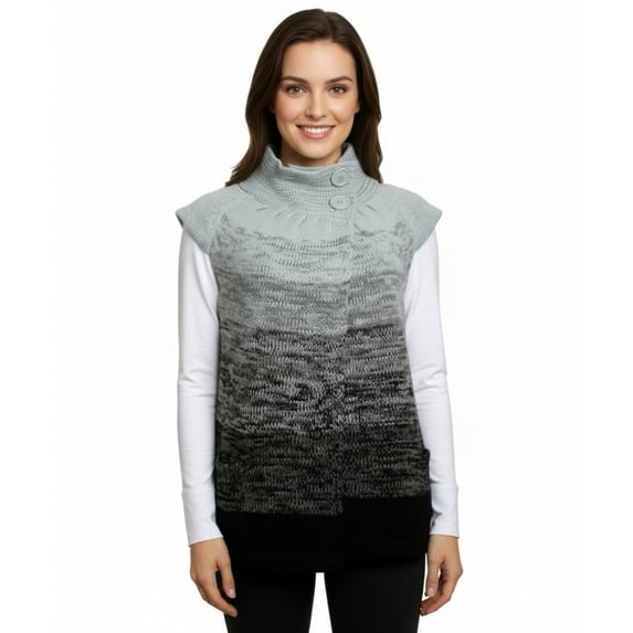 Ci Sono Cap Sleeve Sweater, Black Combo