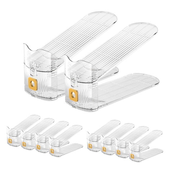 CiBiZi 10Pack Shoe Slots Organizer - Shoe Stacker,3 Levels Adjustable,Space Savers 50%,Double Layer Shoe Rack Holders for Closet