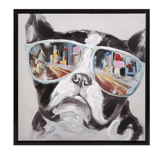 CiTrisha Yearwood Shades Dog Framed Canvas