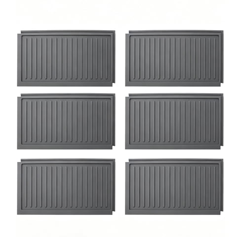 6Pcs DIY Freely Splicable Silicone Drain Mats, Heat Resistant Non-Slip Oil-Proof for Kitchen Countertop & Coffee Bar