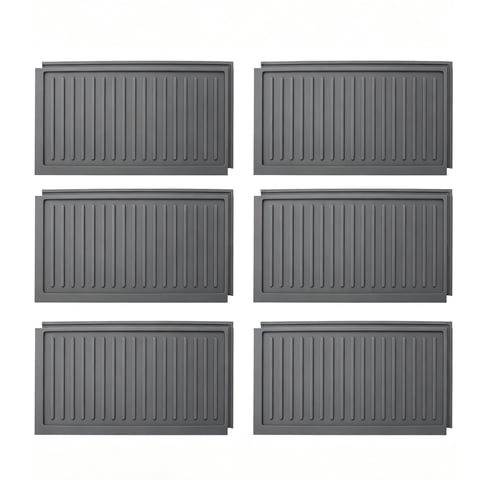 6Pcs DIY Freely Splicable Silicone Drain Mats, Heat Resistant Non-Slip Oil-Proof for Kitchen Countertop & Coffee Bar