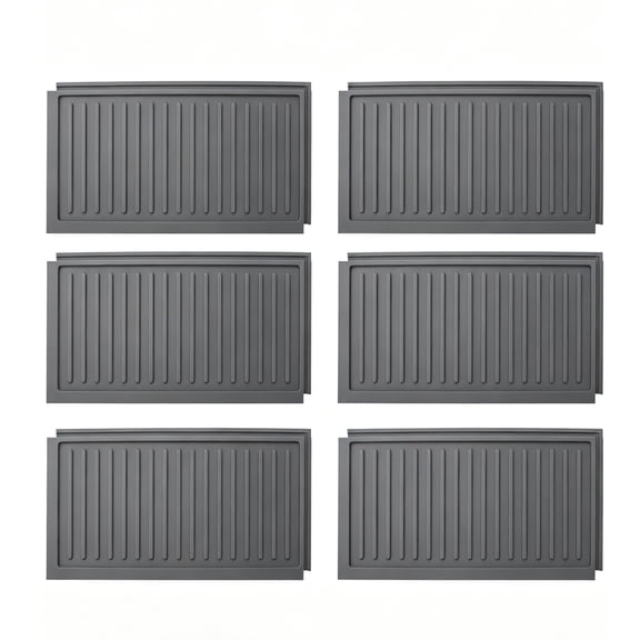 Multifunctional Silicone Mat, 6Pcs DIY Freely Splicable Silicone Drain Mats, Heat Resistant Non-Slip Oil-Proof for Kitchen Countertop & Coffee Bar
