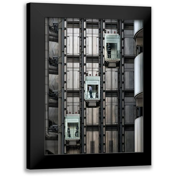 Cia, Inigo 19x24 Black Modern Framed Museum Art Print Titled - Tres En Raya