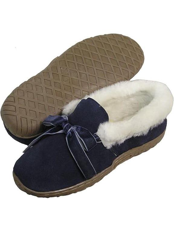 Women's Ultimate Shearling Lined Slipper 2019 Navy (5)