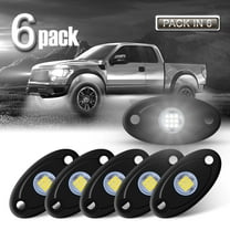 Ciachd 6Pods LED Rock Lights White Neon Underglow Light for Car Truck ATV UTV SUV Jeep Boat Underbody Glow Trail Rig Lamp Waterproof (White)