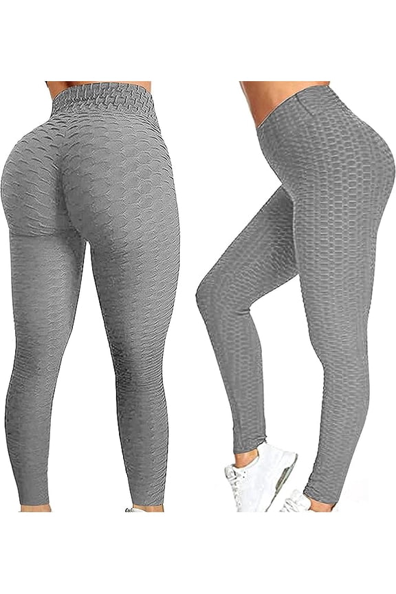 Best Workout Butt Lifting Leggings Seamless Scrunch Butt Leggings for Women, Tummy Control, Highwasted Yoga Pants Grey