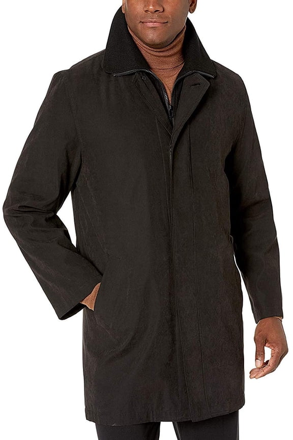 Men's Raincoats, Single Breasted Jacket 3/4 Length All Year Round Raincoats for men with Removable Liner
