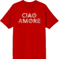thumbnail image 1 of Ciao Amore Adult Red Crew Neck Short Sleeve Tee-Small, 1 of 2