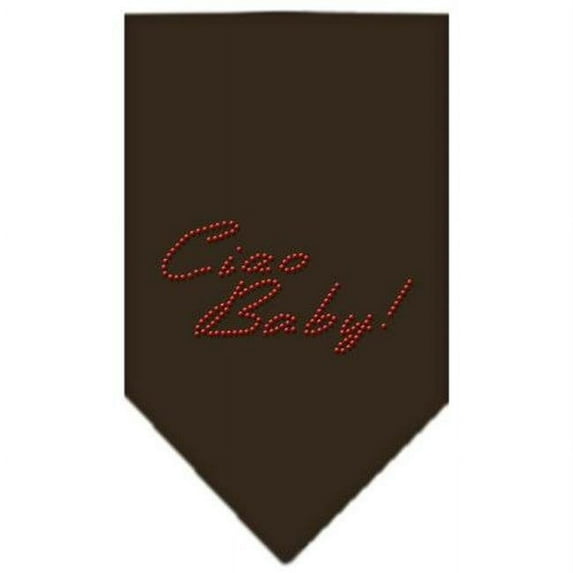 Ciao Baby Rhinestone Bandana Cocoa Large