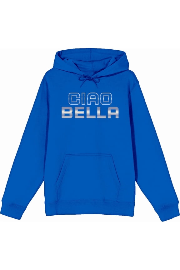 Ciao Bella Adult Blue Long Sleeve Hoodie-Small