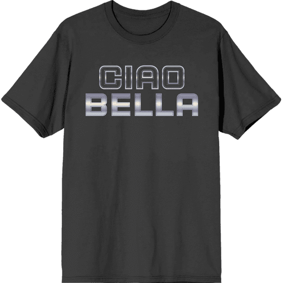 Ciao Bella Adult Charcoal Crew Neck Short Sleeve Tee-Medium