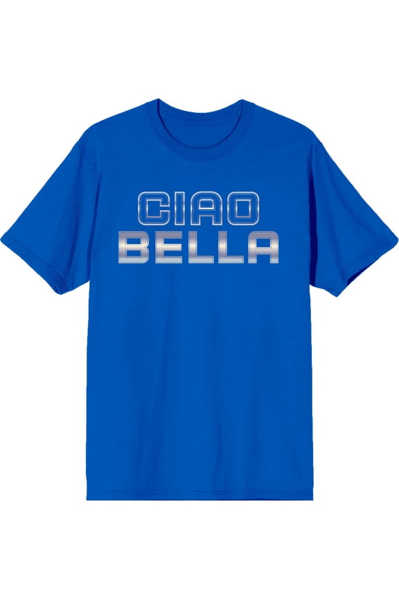 Ciao Bella Adult Royal Blue Crew Neck Short Sleeve Tee-XL