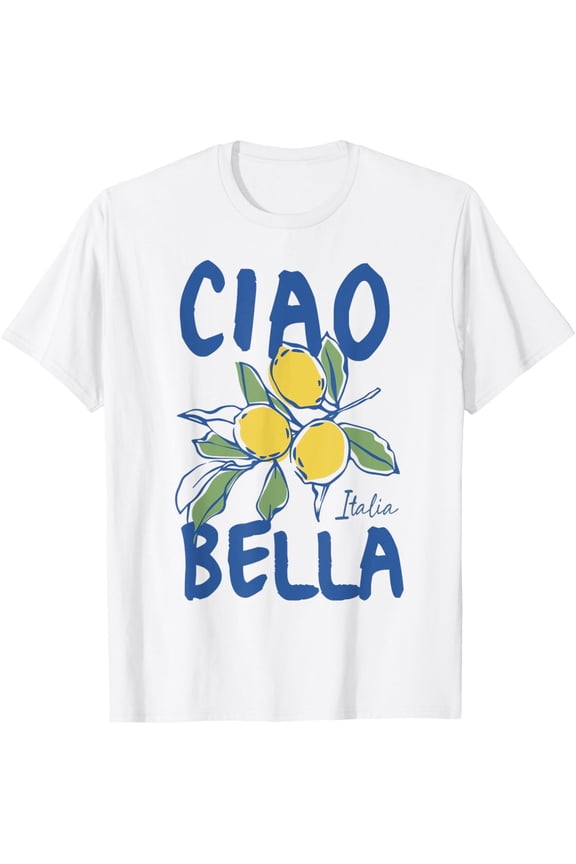 Ciao Bella Lemon Italian Summer Design T-Shirt