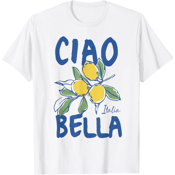 Ciao Bella Lemon Italian Summer Design T-Shirt