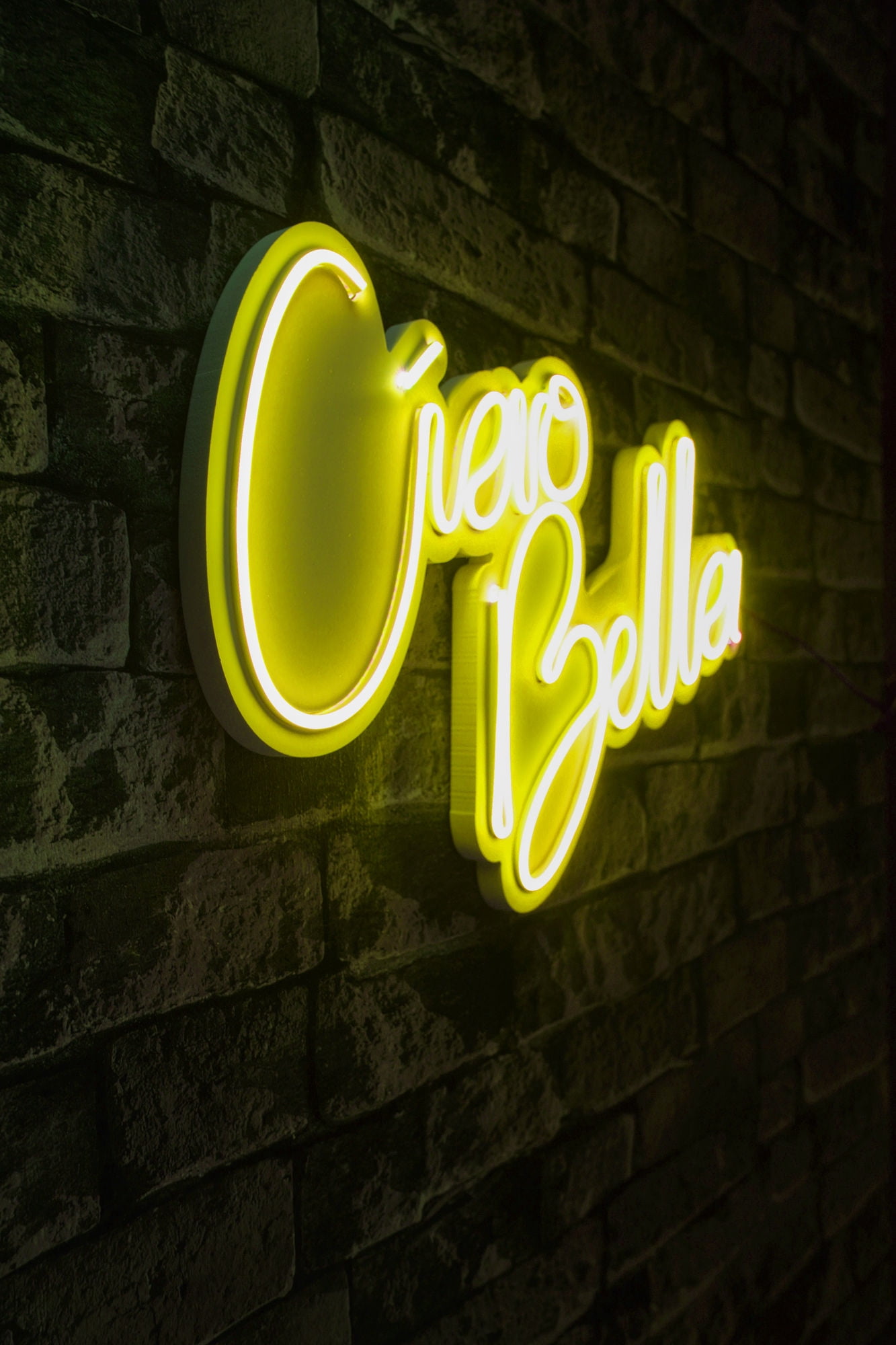 Ciao Bella Neon Light, Glow Your Space with Yellow Ciao Bella Led Sign, Ciao Bella Neon for Wall Decor Game Room Bedroom Light Home Party Man Cave