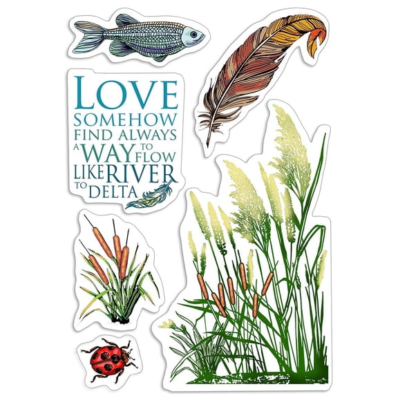 Ciao Bella Stamping Art Clear Stamps 4"X6"-Delta's Typha