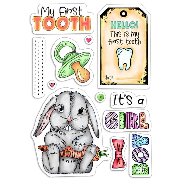 Ciao Bella Stamping Art Clear Stamps 4"X6"-My First Tooth