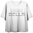 thumbnail image 1 of Ciao Bella Women's White Crew Neck Crop Tee-2XL, 1 of 3
