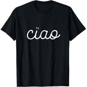 Ciao Italian Hello Goodbye Visit Italy Trip Europe Vacation T-ShirtMen and women, Black T-shirt, size Extra large