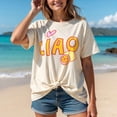 thumbnail image 1 of Ciao Lemon T-shirt, Italian Lemon Graphic Tee, Limoncello Shirt, Vintage Style, Ciao Bella Italy TShirt, Whimsical Aesthetic, Summer Vibes TH100605, 1 of 5