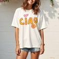 thumbnail image 1 of Ciao Lemon T-shirt, Italian Lemon Graphic Tee, Limoncello Shirt, Vintage Style, Ciao Bella Italy TShirt,, 1 of 4