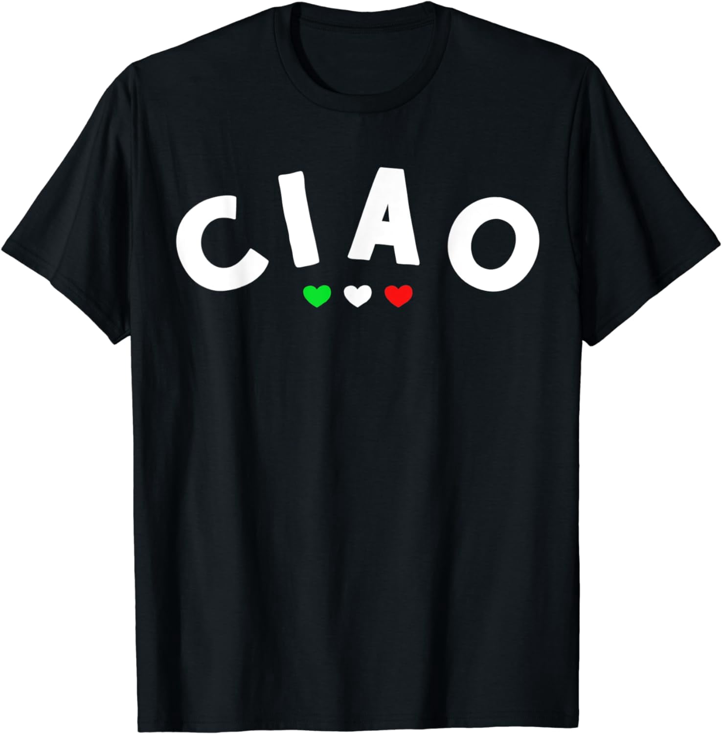 Ciao Shirt Italian Flag Colors Women Rome Milan Gift Cute TShirt