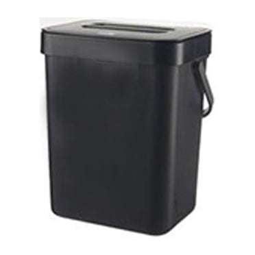 Superio Small Trash Can with Lid 3 Liter Black - Walmart.com