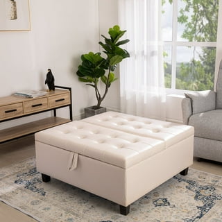 Coffee Table Ottomans in Ottomans Beige Walmart