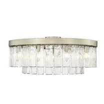 Golden Lighting Ciara 9-light Semi-Flush Mount in White Gold
