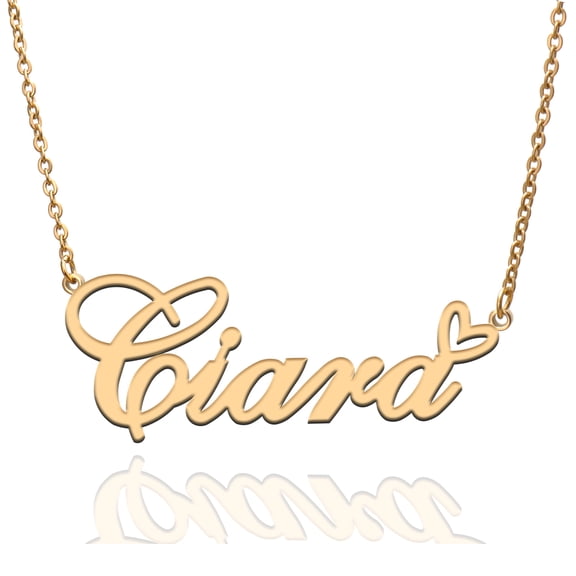 Ciara Custom Name Necklace Customized Personalized Plated Name Necklace for Mother Daughter Friendship Women Valentine's Day Christmas Birthday New Year Gold