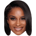 thumbnail image 1 of Ciara (Smile) Celebrity Mask, Flat Card Face, Fancy Dress Mask, 1 of 6