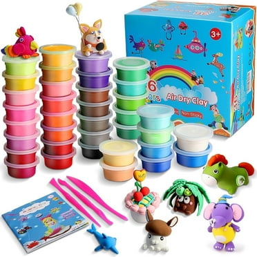 CiaraQ Modeling Clay Kit - 36 Colors Air Dry Ultra Light Clay, Great Toy Gift for Boys and Girls