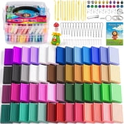 CiaraQ Polymer Clay 52 Colors, Oven Baked Model Clay, with Carving Tools, Suitable for Beginners, Classroom Essentials for Teachers, School Supplies