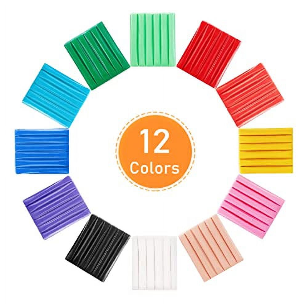 CiaraQ Small Modeling Clay Set, 12 Colors Safe & NonToxic Oven Bake
