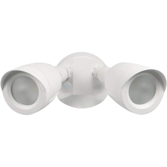 Ciata Flood Lights Outdoor, 20-Watt LED Bullet Head Security Flood Lights, Dual Head, RoHS and FCC Complaint, IP65 Rated, 1900 Lumens, 2KV Surge Protection, Die-Cast Aluminum in White Finish 4000K