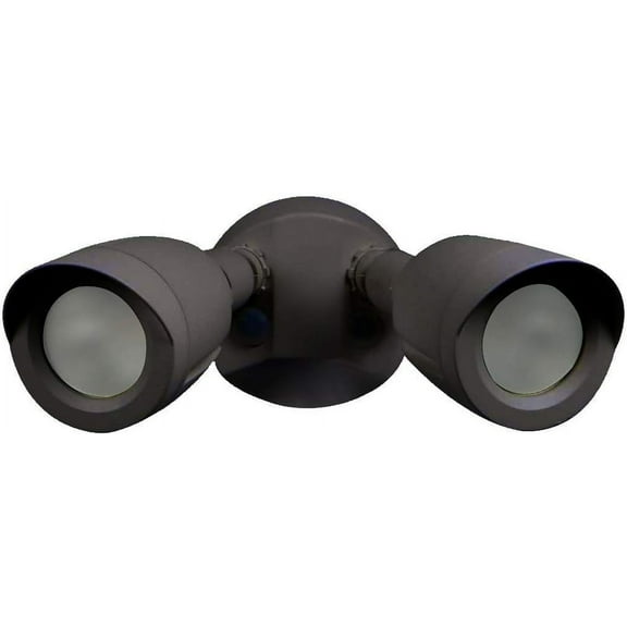 Ciata Flood Lights Outdoor, 20-Watt LED Bullet Head Security Flood Lights, Dual Head, RoHS and FCC Complaint, IP65 Rated, 1900 Lumens, 2KV Surge Protection, Die-Cast Aluminum in Bronze Finish  3000K