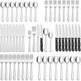 thumbnail image 1 of Cibeat 48 Piece Silverware Set with Steak Knives, Stainless Steel Flatware Set, Cutlery Set for 8 Steak Knife/Fork/Spoon, 1 of 7