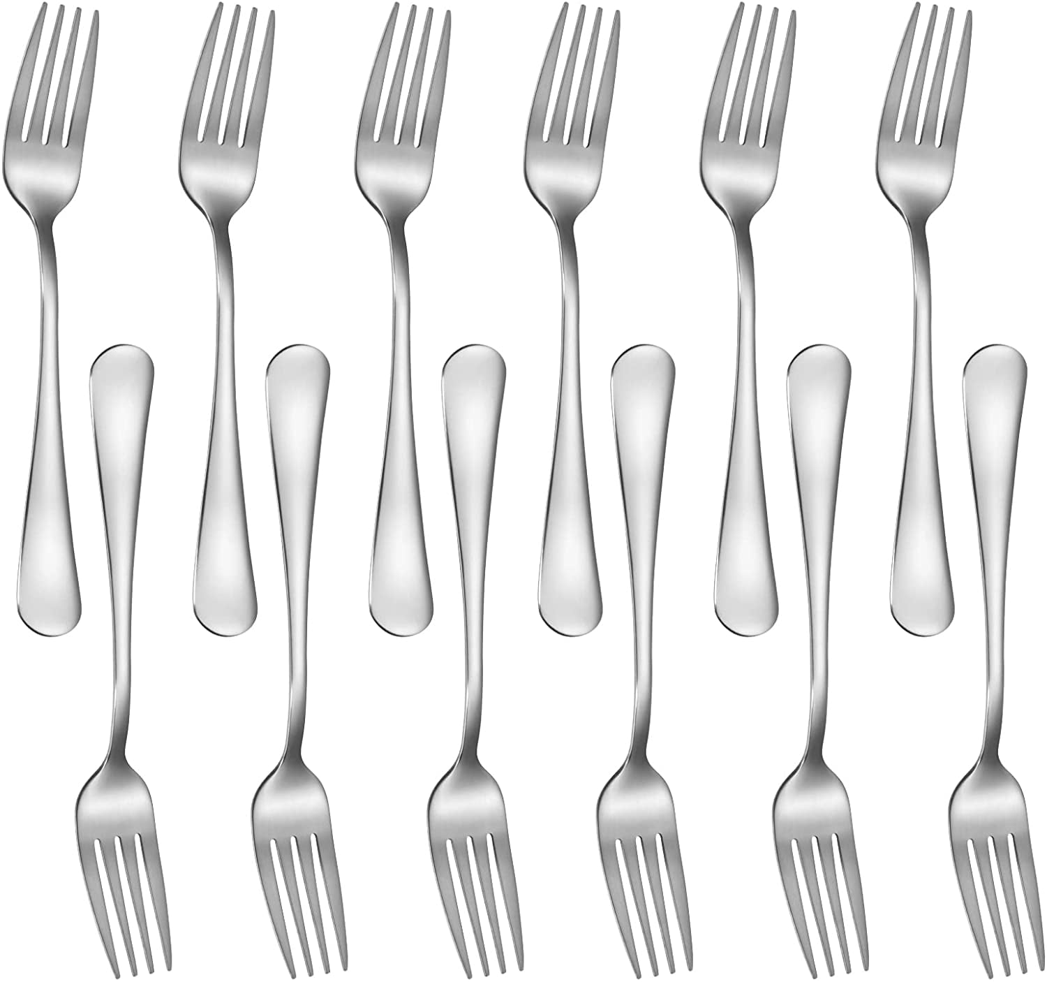 Cibeat Dinner Forks, 12 Pcs 6.7" Forks, Premium Food Grade Stainless Steel Silverware Forks