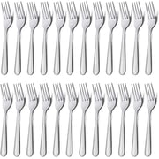 Cibeat Dinner Forks Set 24pcs Mirror Polished Stainless Steel Silverware Forks for Salad, Fruit, Pasta, Steak, Fish, Chicken